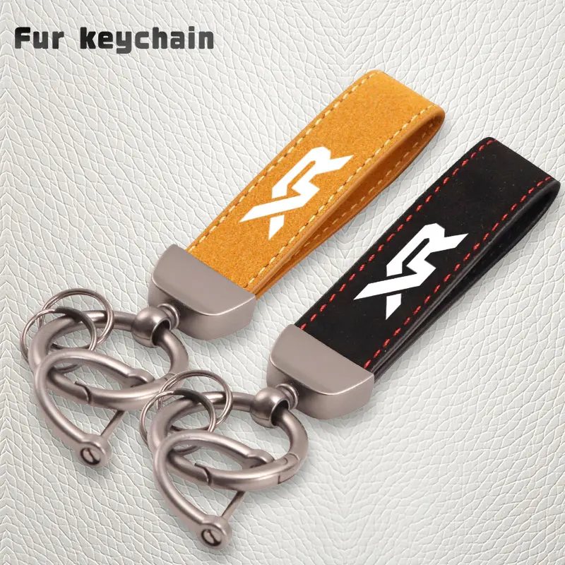 Leather Suede Motorcycle Keychain Zinc Alloy Keyrings Charm Styling For BMW F900XR S1000XR 900 S 1000 XR  Accessories