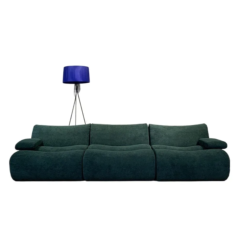Customized vacuum compression sofa, bamboo living room three-person modern simple fabric sofa