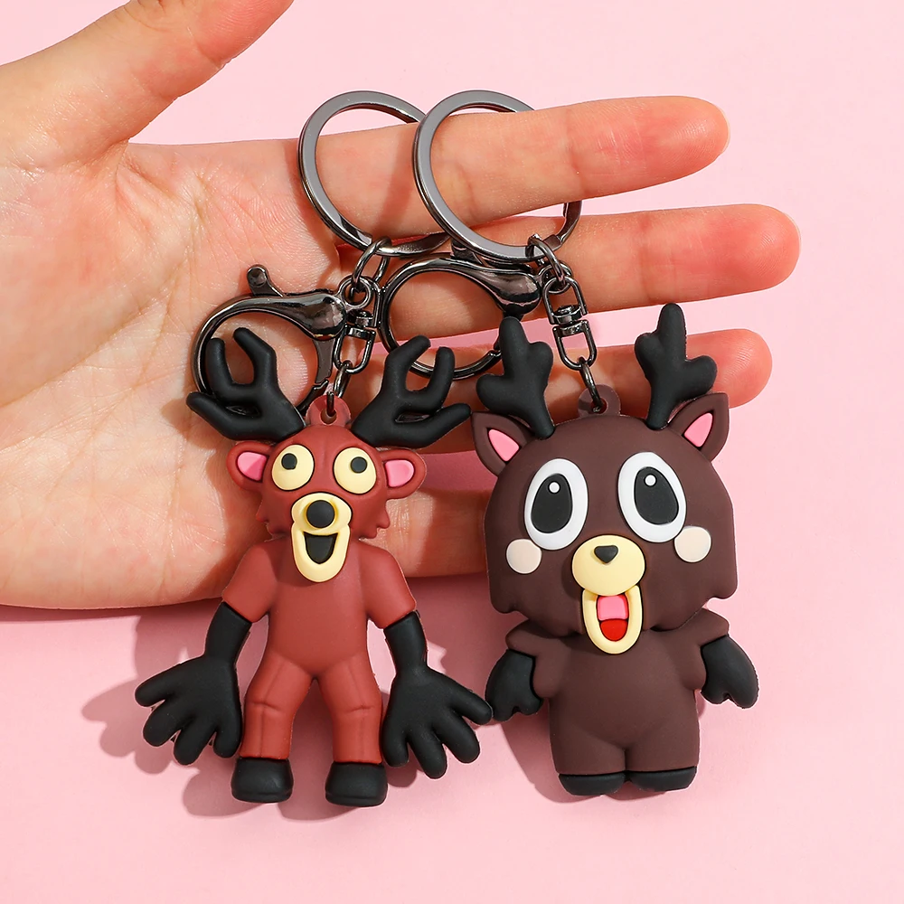 Kreativer süßer Schlüsselanhänger, Anime Forest 99 Nights Game, Cartoon-Schlüsselanhänger, PVC-Taschenanhänger, Dekoration, Schlüsselanhänger, Weihnachtsgeschenk