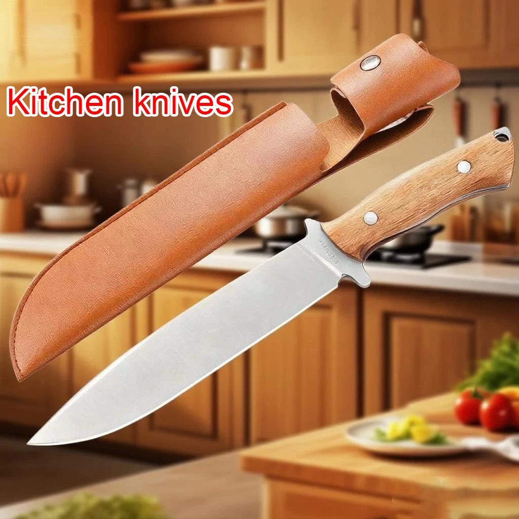 

High-hardness professional kitchen knife kitchen boning knife, stainless steel fruit knife, meat cutting knife with knife sleeve