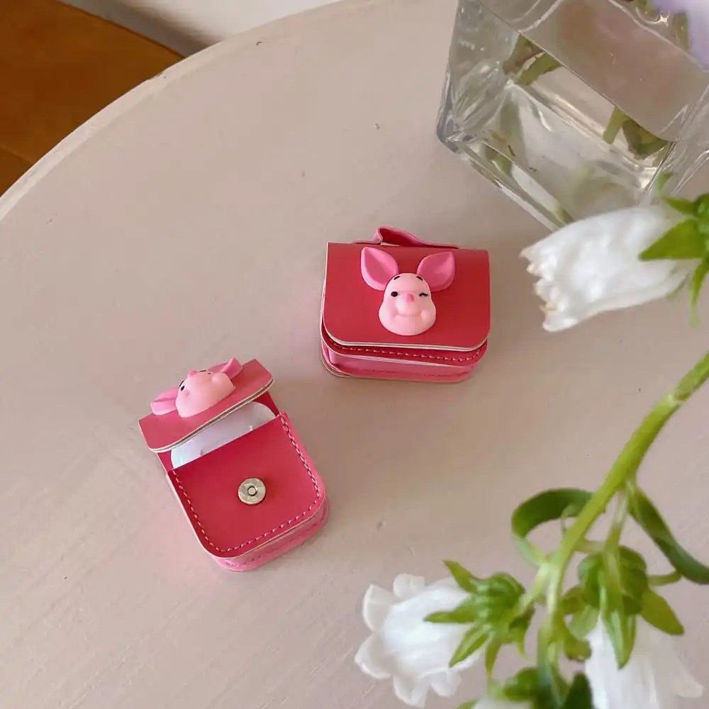 Etui ochronne na sลuchawki AirPods 1 2 3 Pro 2rd Soft Lovely Leather Protect Cover Cute Cartoon Anime Role Pooh Bear Piglet