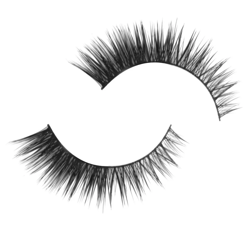 

Black Handmade Long False Eyelashes Pair Fiber Soft Flexible Backbone Volumizing Curl Enhancing Reusable Lashes for Professional