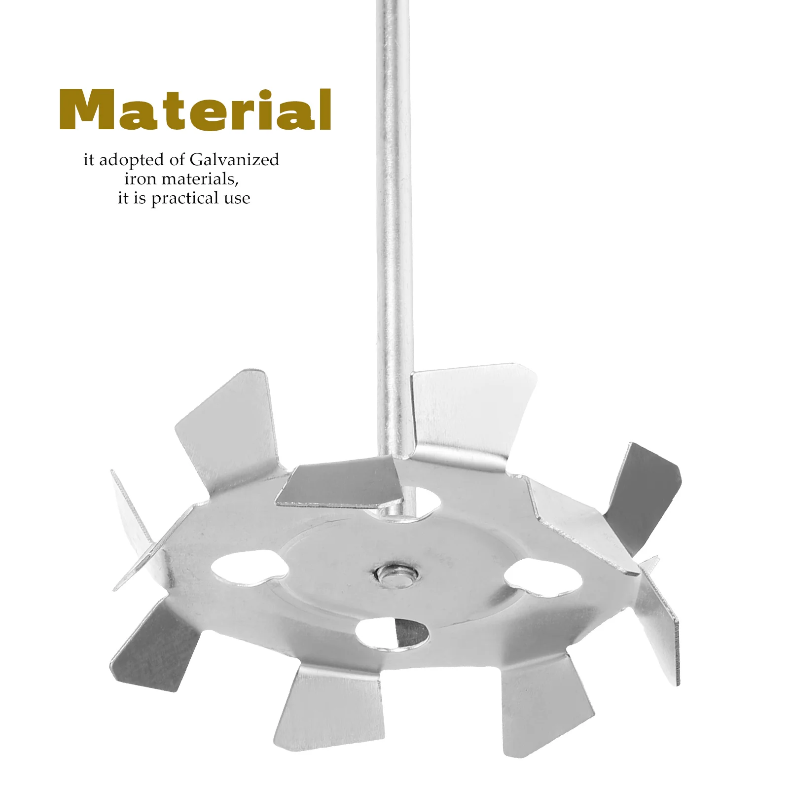 

Impeller Type Drill Attachments Head Mud Paint Mixer Galvanized Iron Single Attachment Drill Bit Tool Cement Stirrer