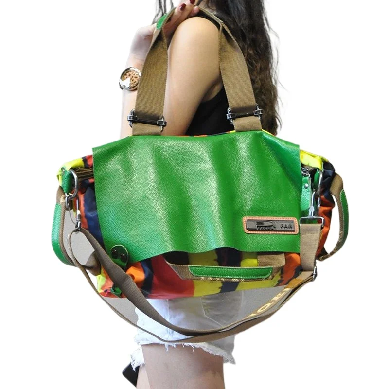 

Genuine Girls Messenger Bag Large Capacity Shoulder Print Travel Bag