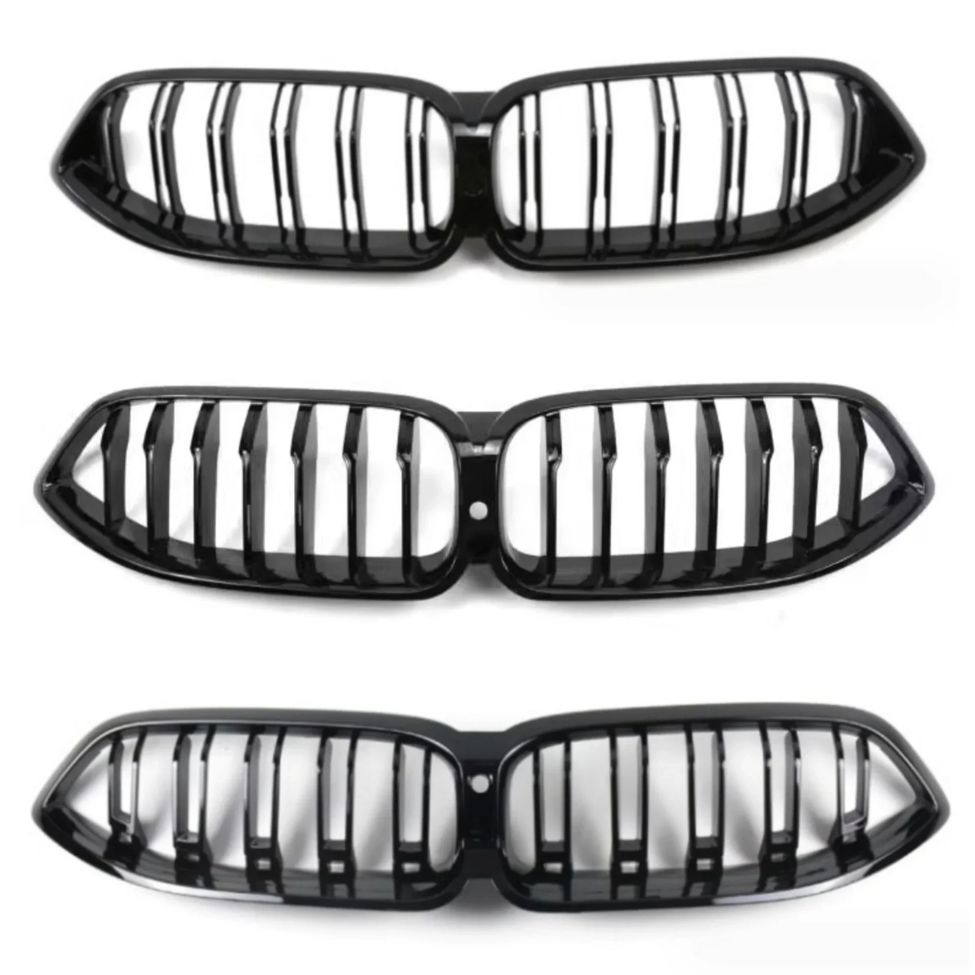Gloss Black Double Line Grille for BMW 8 Series G15 G16 21-23 Modified M8 Style Radiator Grill Bumper Net Car Kit Accessories