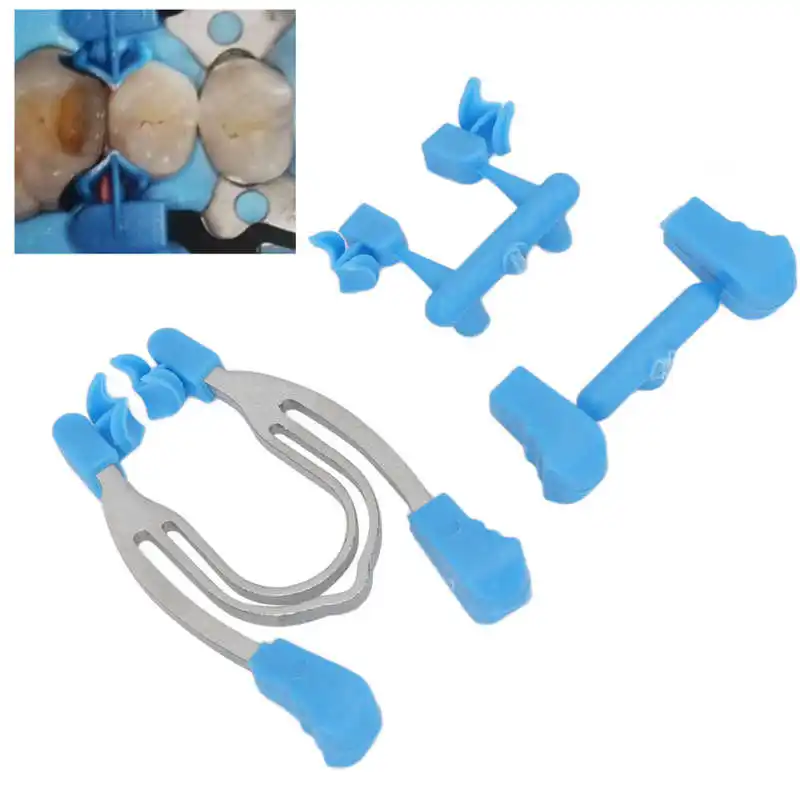 3pcs/Set Dental Sectional Contoured Matrices Clip Set High Temperature Resistant Matrix Clamp for Hospital Teeth Care Tools