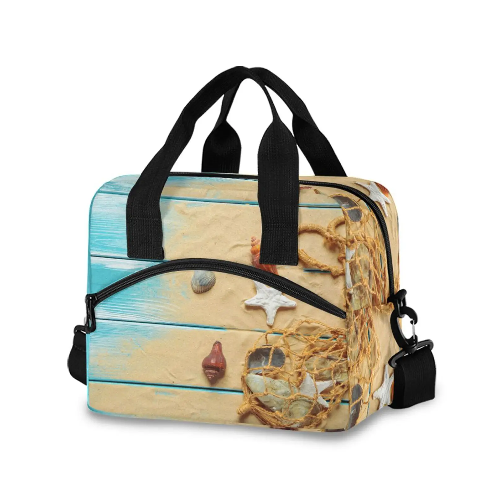 New Cooler Bags Insulated Lunch Bag For Women Food Bag Beach shell print Portable Lunch Box Bag Thermal Picnic Tote