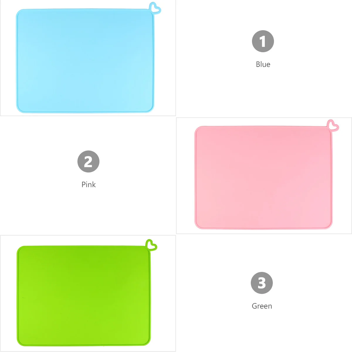 

1Pcs Soft Silicone Place Mat for Kids Heat Resistant Water Proof Table Mat Non Slip for Dining Washable Tableware