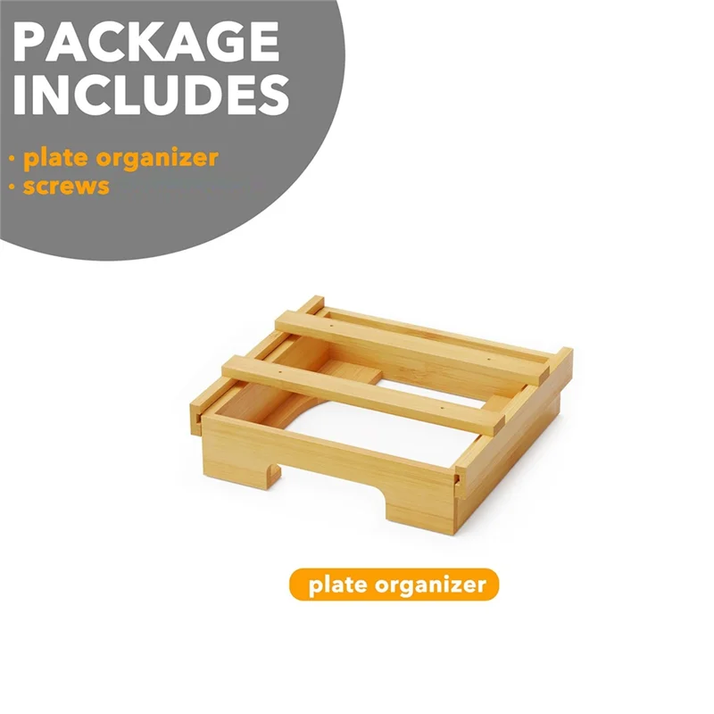 

Диспенсер для бамбуковых бумажных тарелок диаметром 9/10 дюймов — держатель под шкафом и столешницу для кухонных тарелок, универсальный-AA70