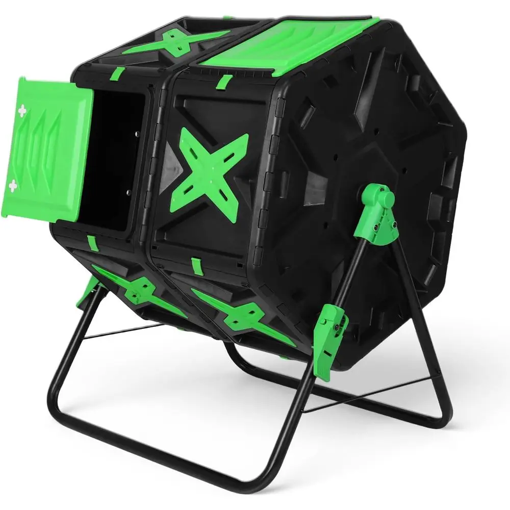 مركب بهلوان خارجي بسعة 140 لترًا لسهولة إعادة تدوير نفايات الحديقة #1