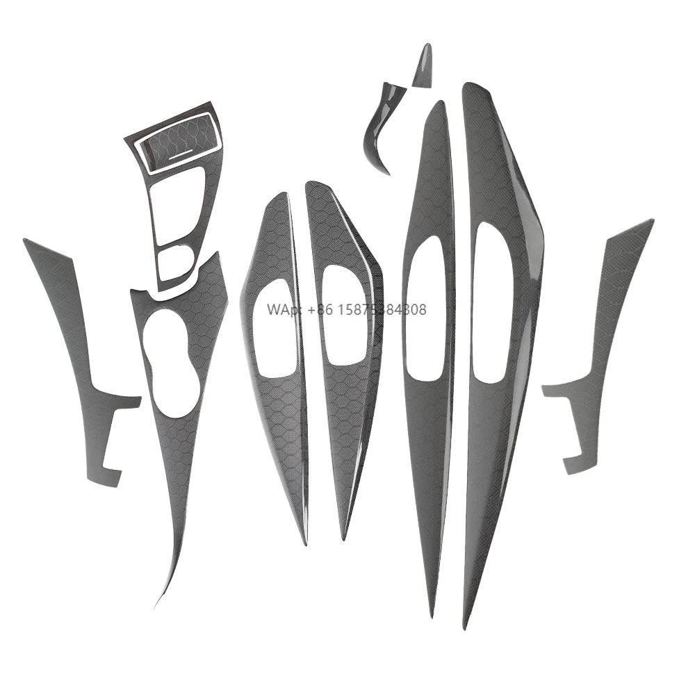 

Honeycomb Full Set Real Dry Carbon Interior Trims for INFINITI Q50 11 PCS 2014-2017 Car Inner Accessories