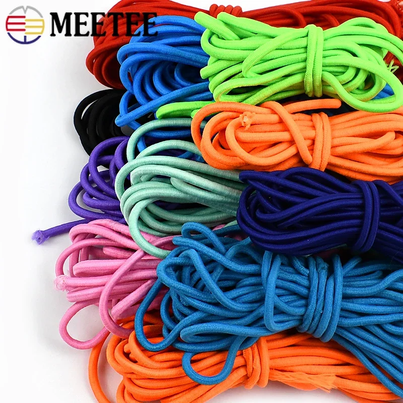 

5/10/20Meter 5mm Colorful High Elastic Rope Round Rubber Band for Headwear Pant Belt Garment Stretch Cord DIY Sewing Accessories