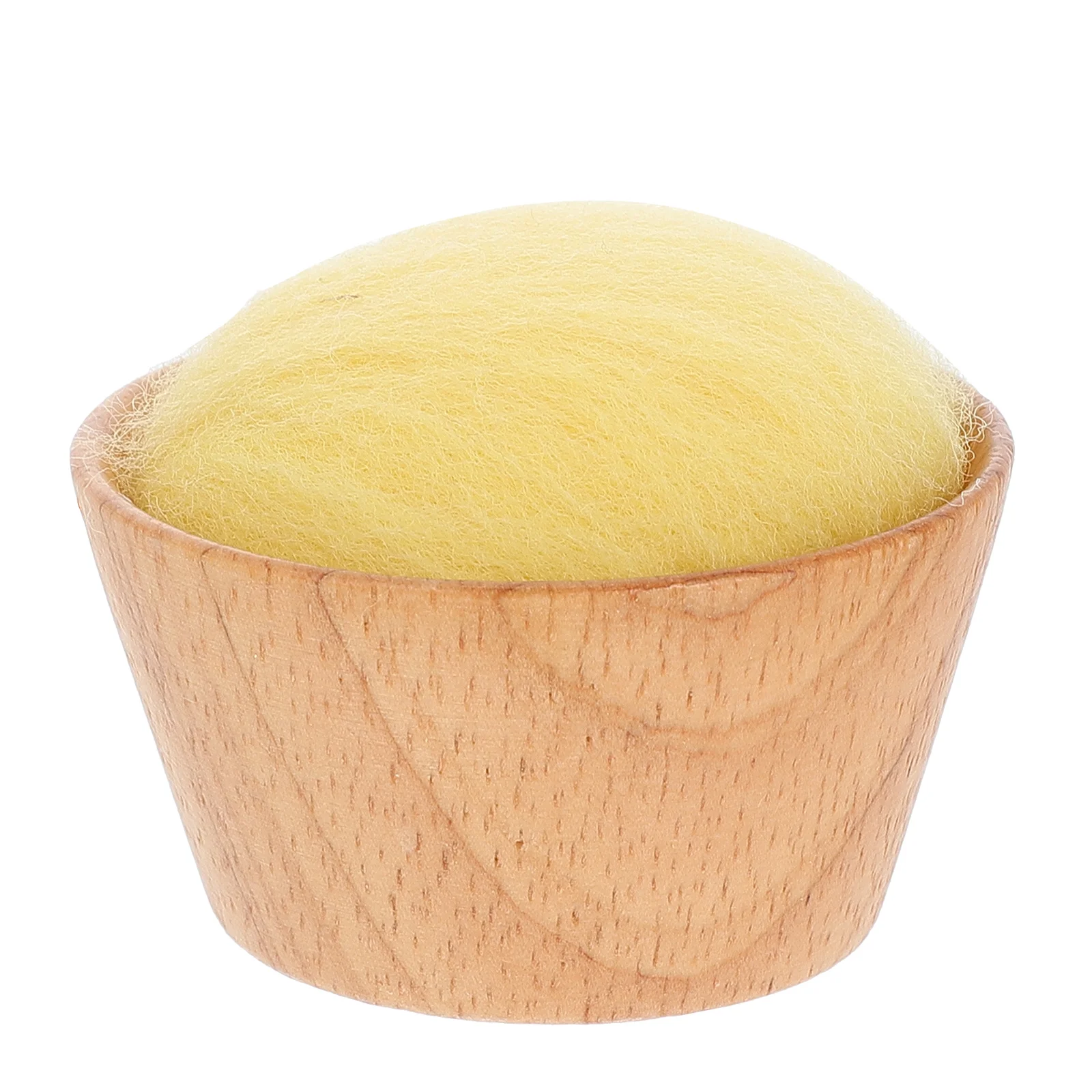 

1Pcs Half Round Wool Pin Cushion Portable Needle Holder Compact Wooden Base Sewing Needle Organizer Practical Sewing Accessories