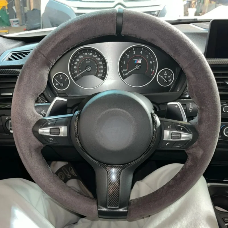 Custom DIY Microfiber Leather F06 F10 F15 F16 F20 F21 F25 F30 F32gt F80 F82 X1 X3 x5 Car Steering Wheel Cover For BMW M Sport