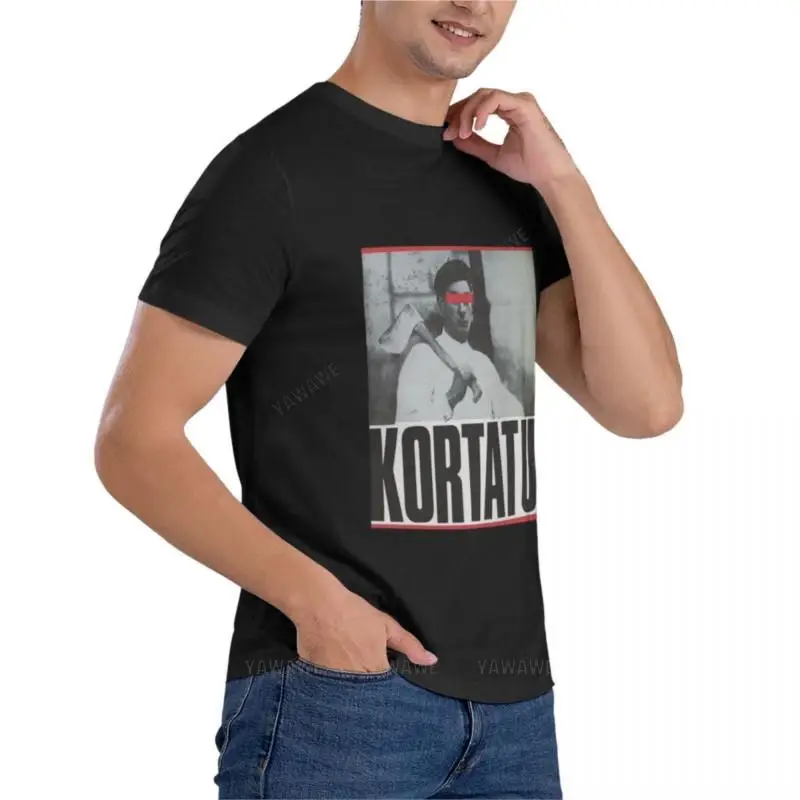 summer men t-shirt black man tshirt Kortatu Active T-Shirt mens graphic t-shirts pack boys white t shirts