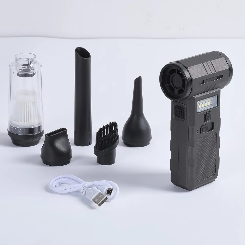 

350000RPM Handheld High-Speed Turbo Fan Compact Portable Fan with Rechargeable Battery Air Blower Car Vacuum and Inflator SOS