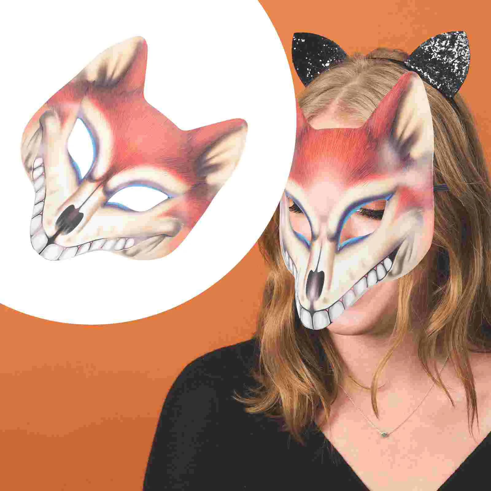 Fox Mask Masks for Masquerade Carnival Costume Prop Pu Cosplay Halloween Party Accessories Fancy Dress