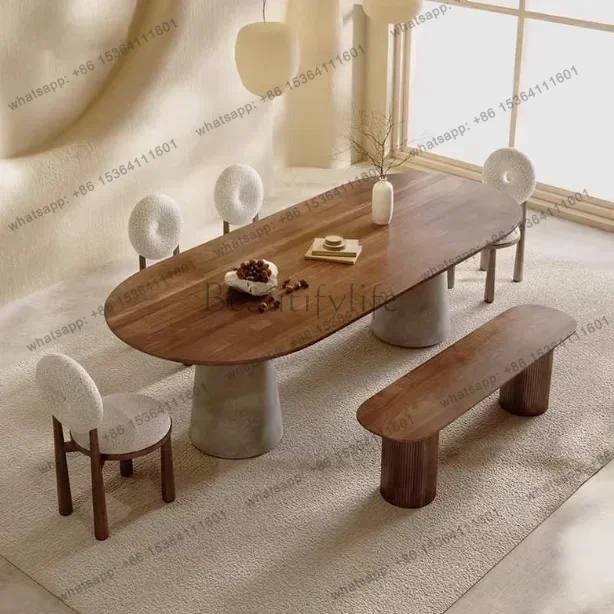FG   Mobile Kitchen Dining Table Restaurant Wood Chairs Modern Luxury Dining Table Designer Mesas De Comedor Living Room Furni