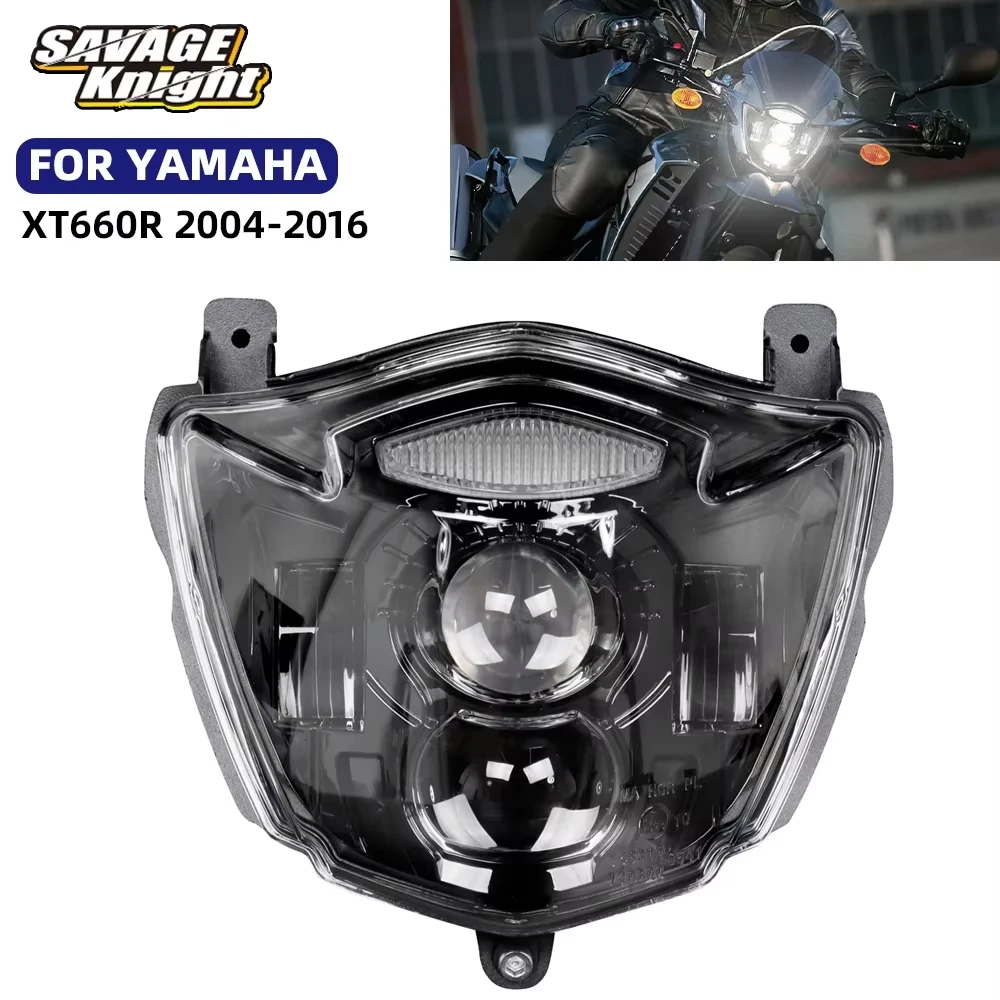 For YAMAHA XT660R LED Headlight 2004-2016 XT 660R High Low Beam IP67 E24 84W High Brightness XT660 R XT 660 Headlights Assembly