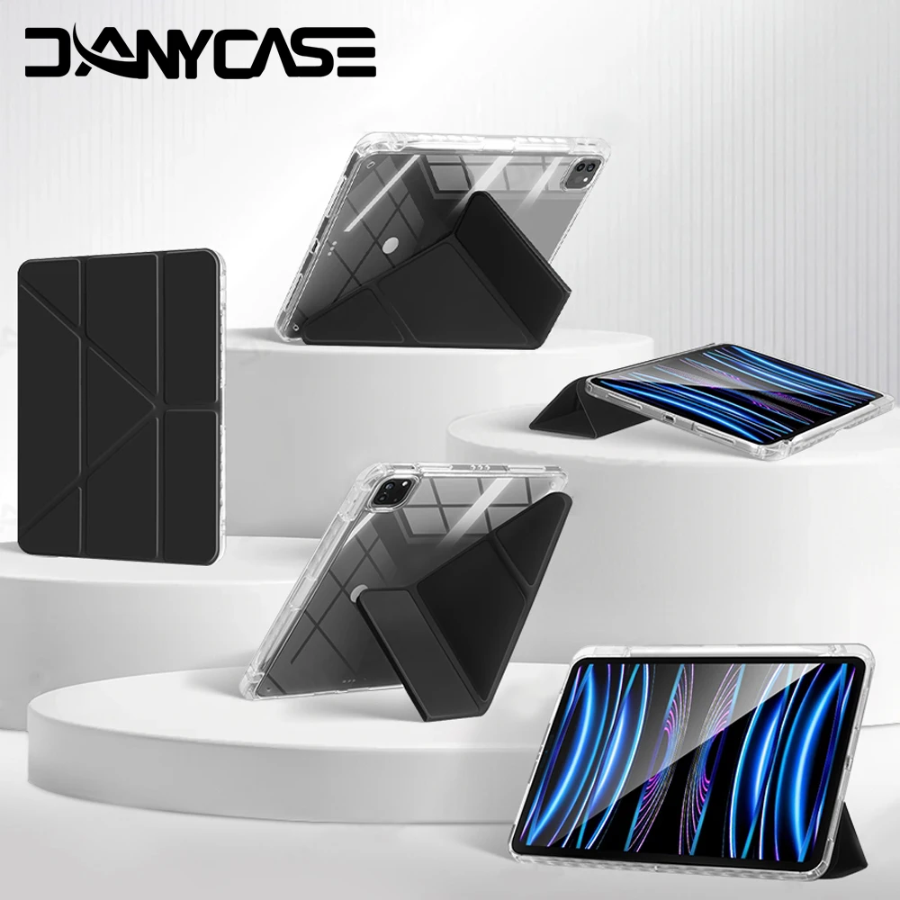For iPad Air 5 2024 Air 6 11 iPad Pro 11 12.9 13 10 Gen 10.5 10.2 9th 8th 6th 5th 9.7 inch Mini 7 6 Smart Cover with Pen Holder