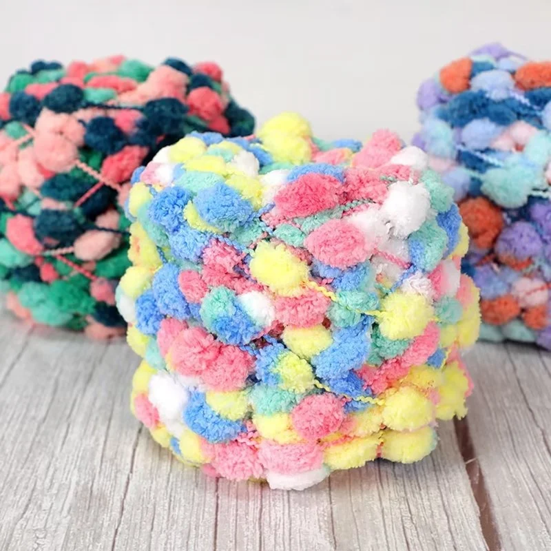 Small Snow Ball Yarn Pellets, Braided Cushion, Floor Mat, Blanket, DIY Handmade Knitting, Crochet Material, Pixel Point