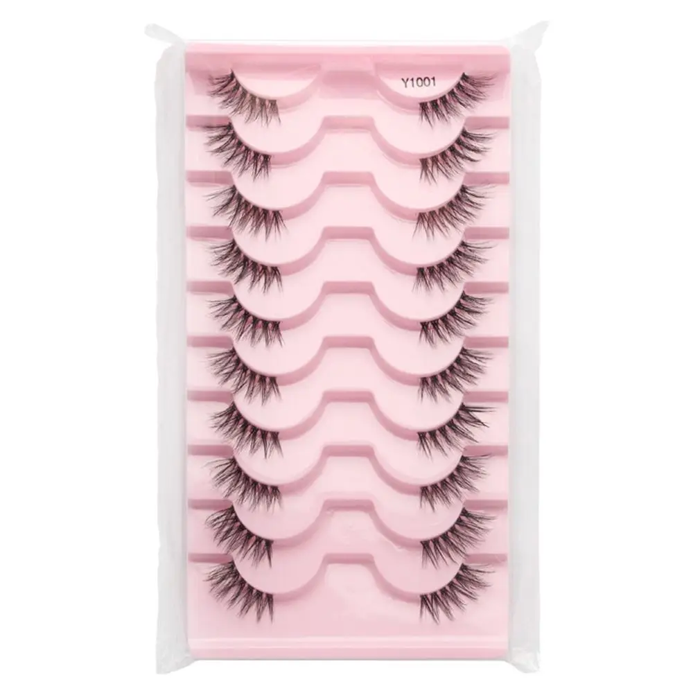 Short Accent Corner Lashes Natural Look Half Eyelashes Half Lashes Cat Eye False Eyelashes with Clear Band
