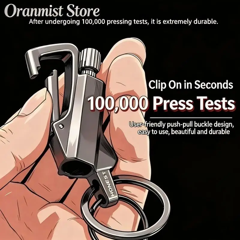 Multifunctional Metal Permanent Match Lighter Carabiner Keychain, Refillable  Windproof Ignition Fire Starter Portable O