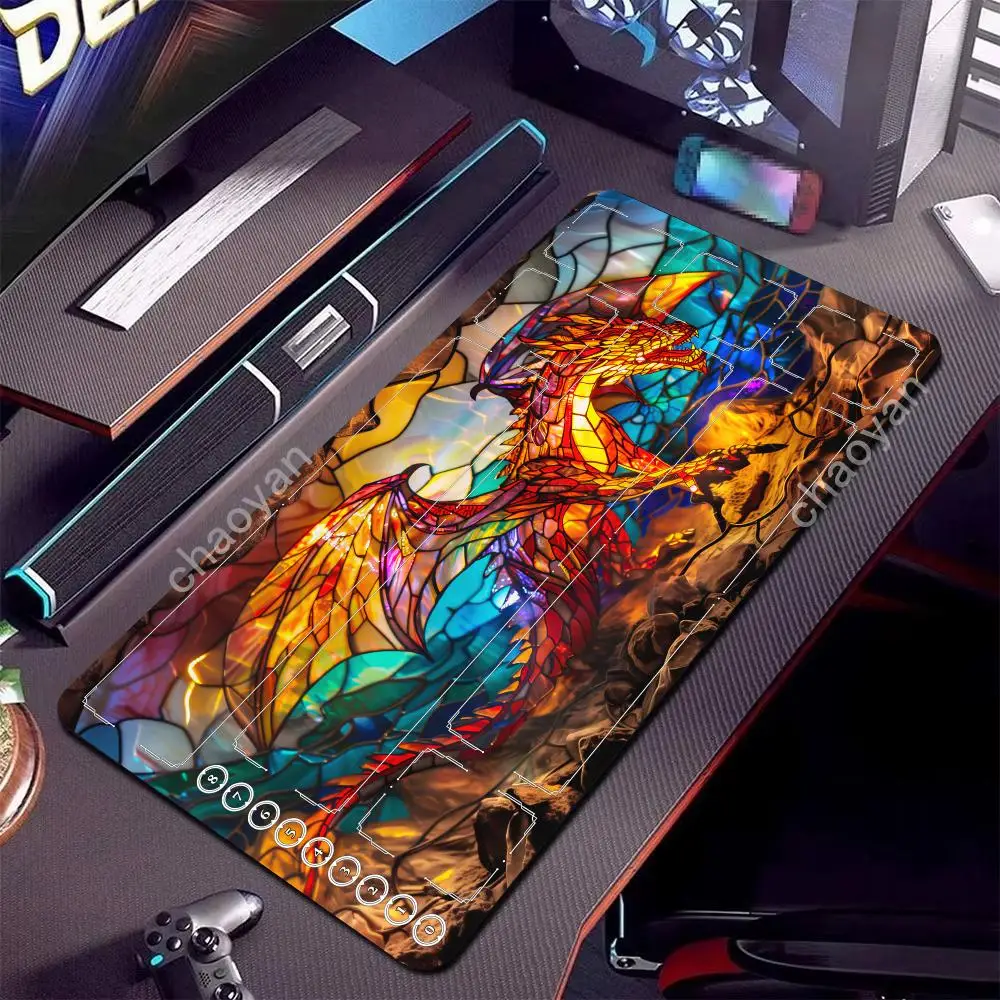 

Game mouse pad dragon pattern is made of rubber, which is anti-slip and easy to clean. It is a PC accessory Mouse Pad