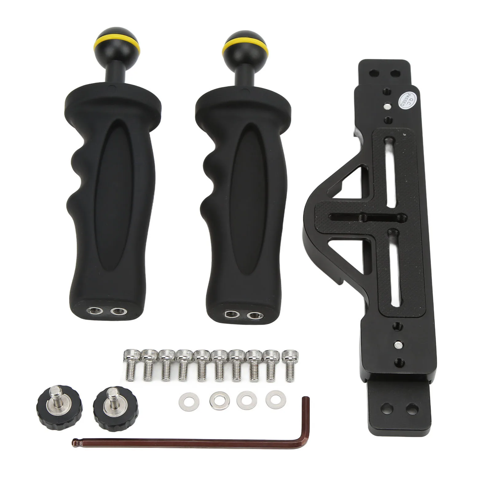 Underwater Camera Tray TS‑7 Dual Handle Diving Action Camera Stabilizer Light Holder Waterproof for Underwater Shooting