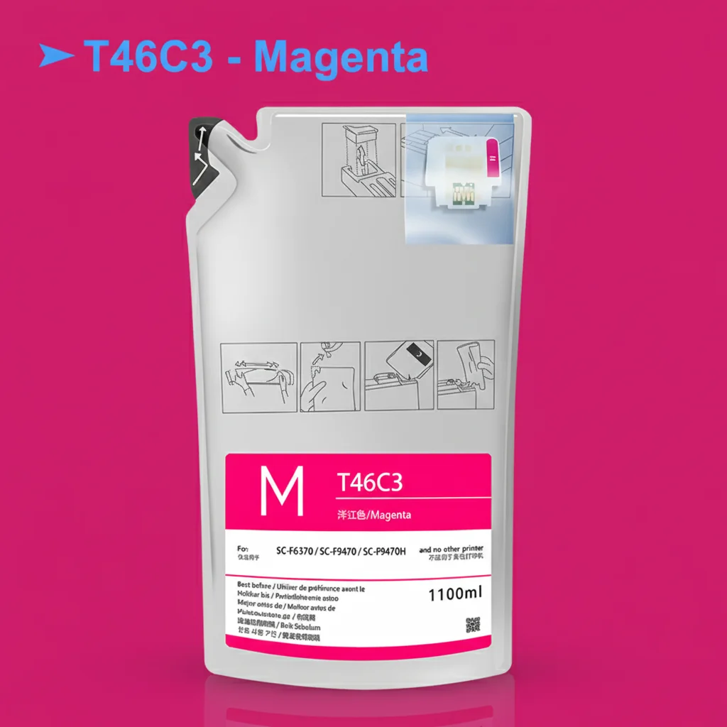 T46C8 T46C2 T46C3 T46C4 كيس الحبر صبغ التسامي الحبر حزمة لإبسون SureColor F6370 F9470 F9470H SC-F6370 SC-F9470 SC-F9470H #3