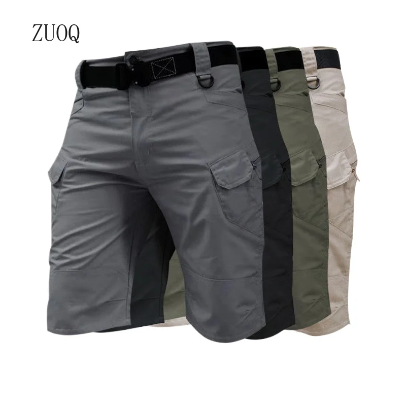 

2025 New Summer Cargo Tactical Short Pants Men Waterproof Quick Dry Multi-pocket Shorts Man Outdoor Hunting Fishing