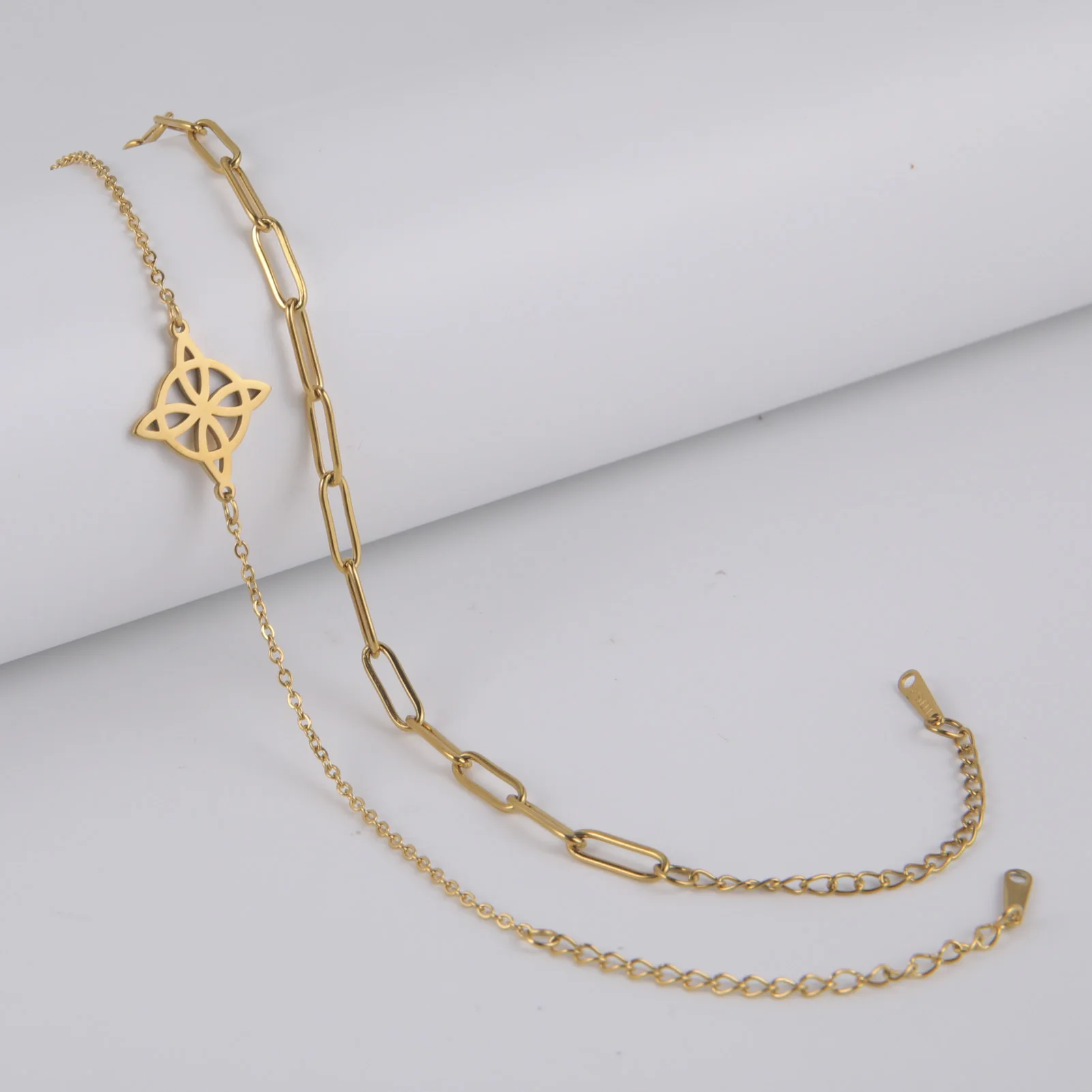 Frauen Bohemian Layered Keltische Knoten Fußkettchen Sommer Strand Perle Kette Auf Fuß Hexe Knoten Knöchel Armbänder Für Frauen Bein Kette Schmuck – Detail 12