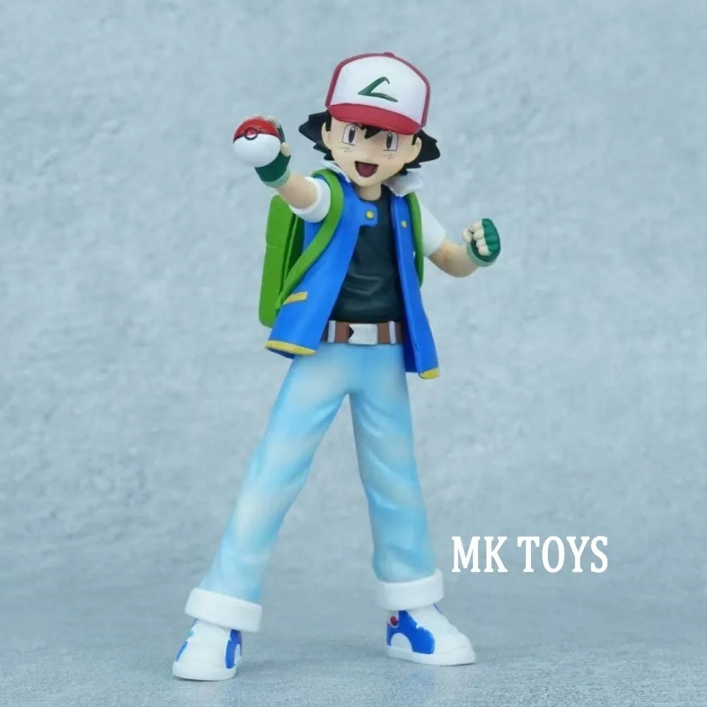 Anime Pokemen Figure Ash Ketchum Misty Brock Action Figures Pvc Statue Desktop Ornamen Collection Model Toys Gifts 13-15cm view 2