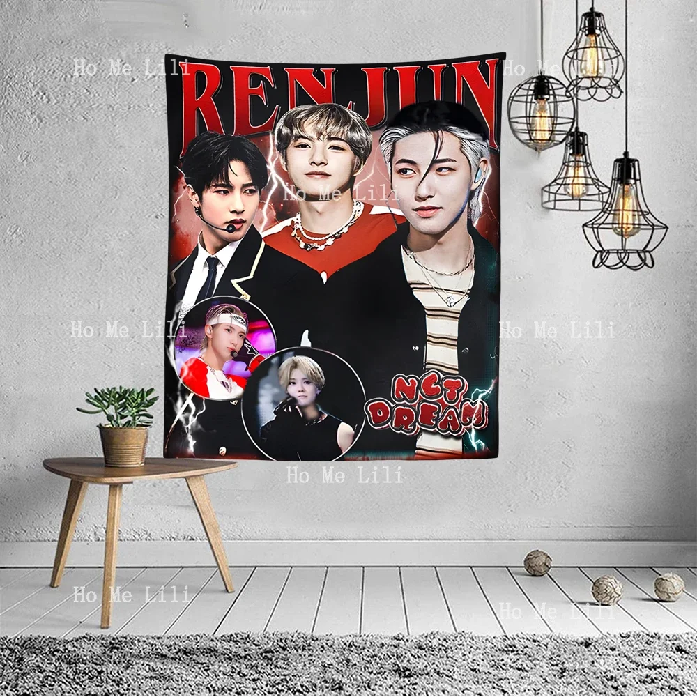 Limited Renjun Nct Dream Vintage Top Meme Art Homage Tapestry Wall Hanging For Bedroom Livingroom Modern Design