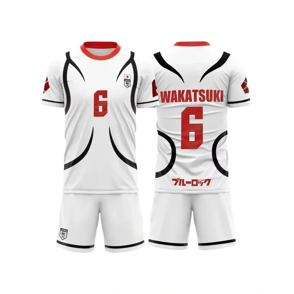 SAE Blue Lock Kostüm Japan U20 Team Oliver Aiku Fußballtrikot # 11 Sendou # 13 Shidou Fußball-T-Shirt und Shorts, zweiteiliges Set – Detail 10