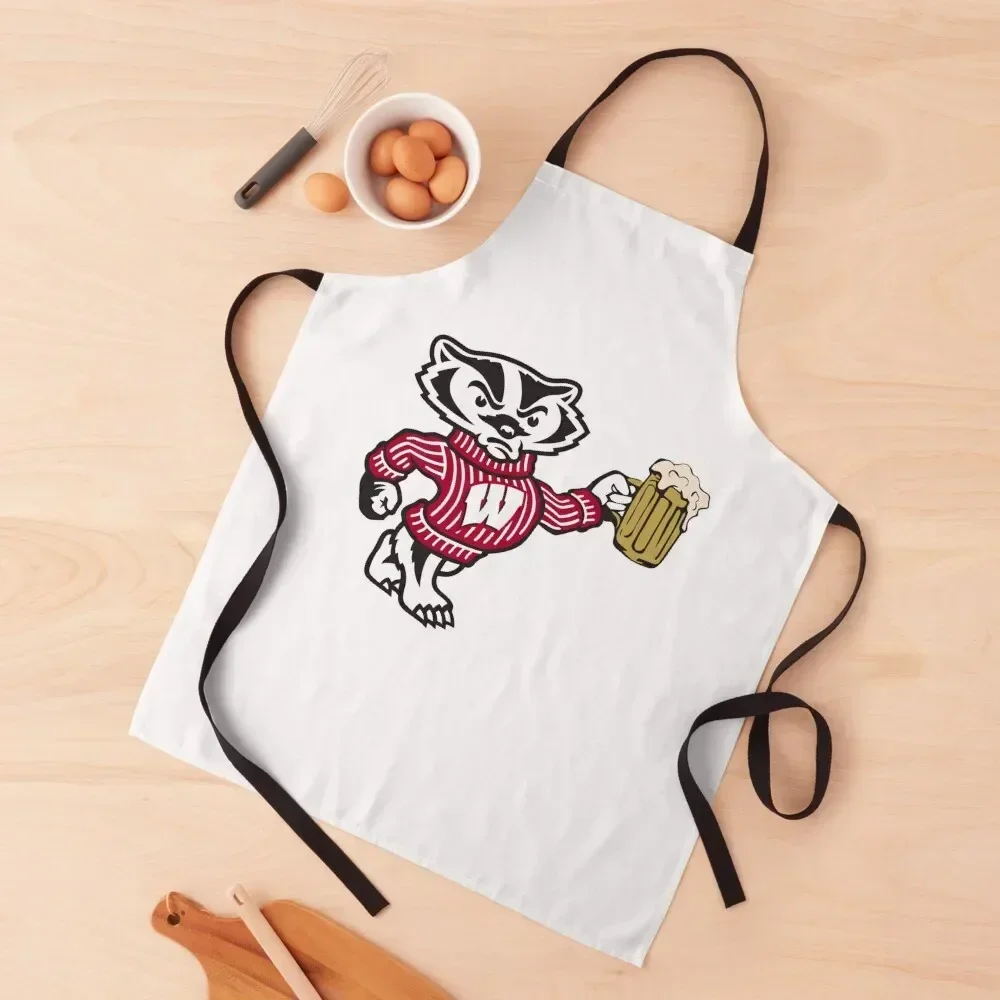 

Cheers, Bucky! Apron Cute Kitchen men's barbecue Useful Things For Kitchen japanese woman Apron