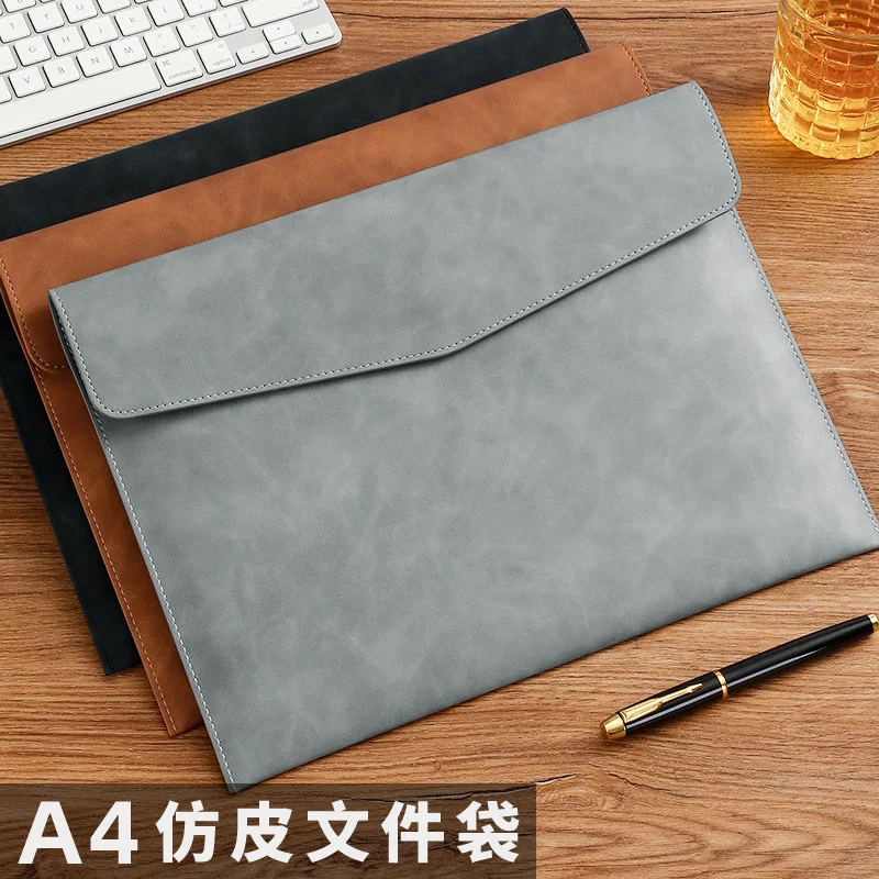 File BagA4Storage File Package Business Office Stationery Sales Contract Material File BagPULeather