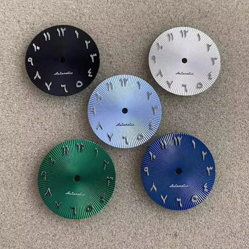 28.5mm NH35 Dial Roman Letters Watch Non Luminous Watch Parts S Dial Suitable for Seiko NH35 NH36 Movement Top Quality 5 Colors