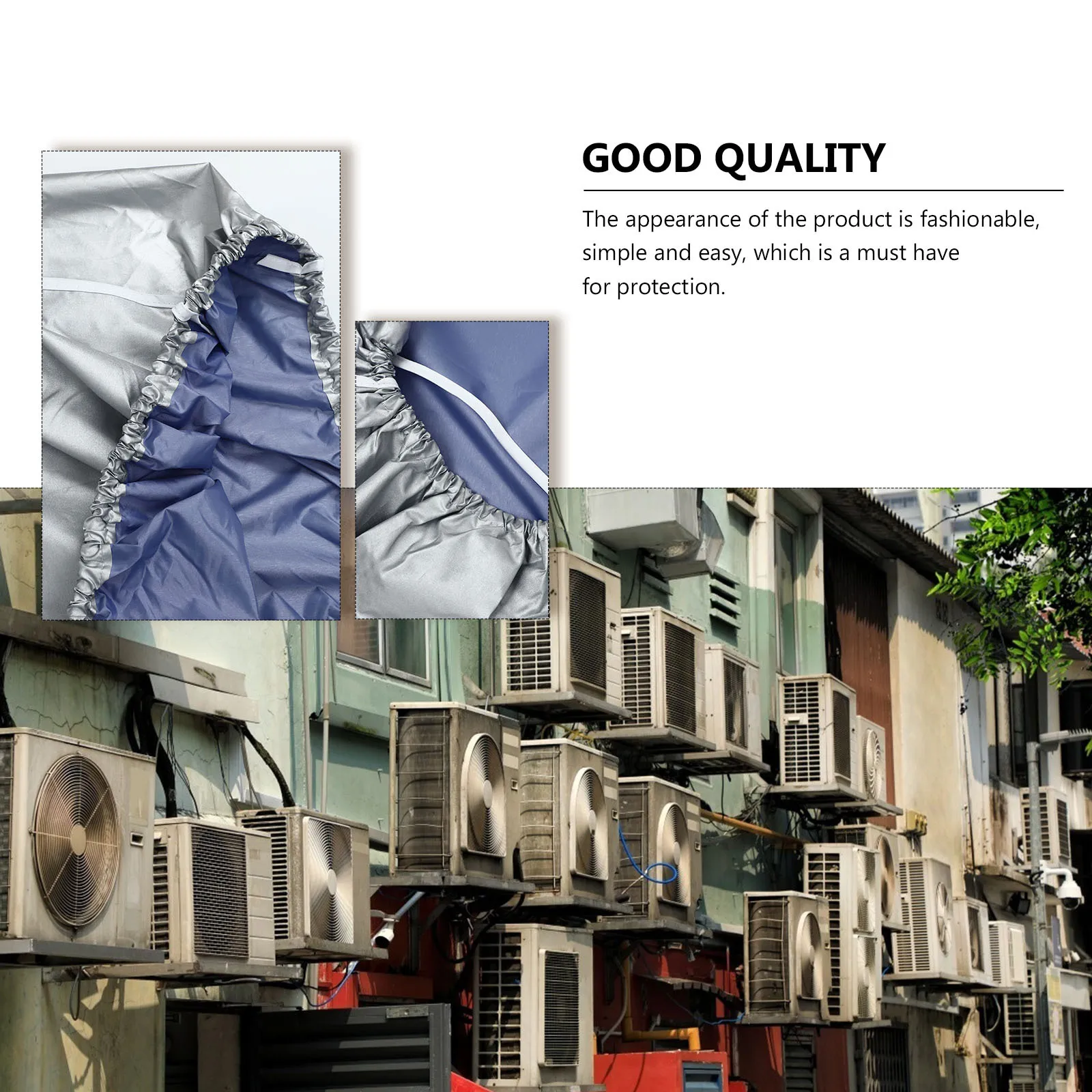

1pc Air Conditioner Outdoor Protective Cover For Ac Unit Weatherproof Polyester Appliance Cover Conditioning Accessory