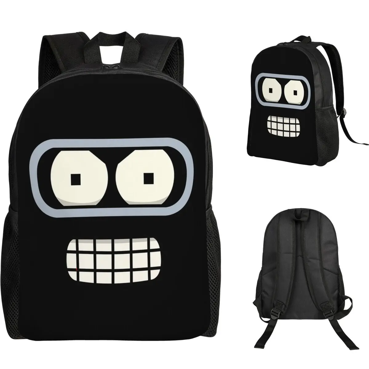

Студенческий рюкзак Bender's Face, школьная сумка, походный дорожный рюкзак для мальчиков и девочек, модная сумка для книг, сумки на плечо