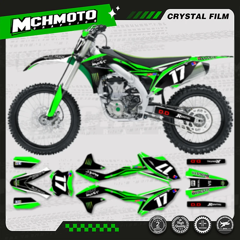 

MCHMFG для Kawasaki графический фон наклейки наклейки для 2016 2017 2018 KXF450 KX450F 008