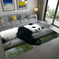 Panda Print Bamboo Pattern Door Mat Non-slip Mat Door Mat Carpet Bedroom Living Room Home Decor