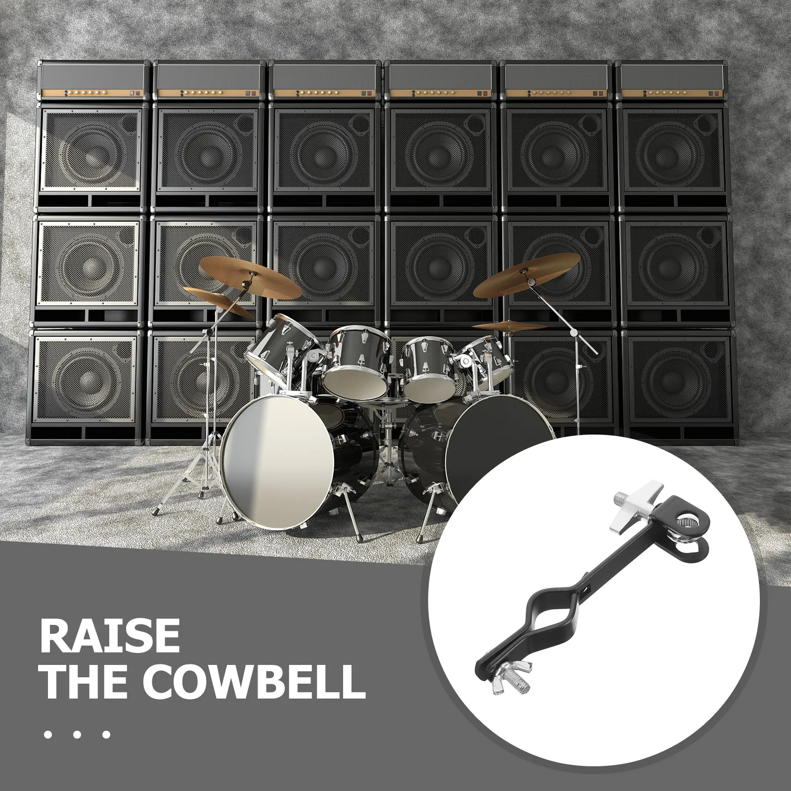 Picture 7: Cowbell Mounting Clamp Adjustable Drum Cowbell Mount Bracket Percussion Block Secure Clamp for Drum Kit Hardware Accessory