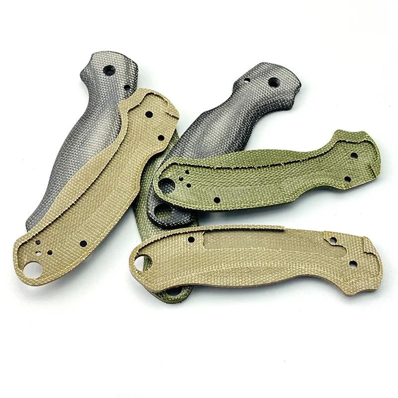 1 Pair Custom Micarta Knife Handle Scales Patches For Genuine Spyderco Para3 C223 Paramilitary3 Grip DIY Make Accessories Part