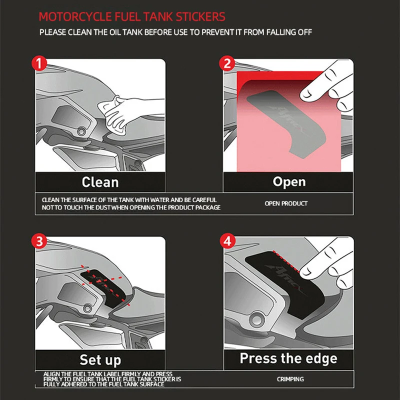 Motorbike Fuel Gas Cap Cover Tank Protector Pad Sticker Fish Bone Style Motorcycle Decal Sticker Motorbike Styling Accessories image 6