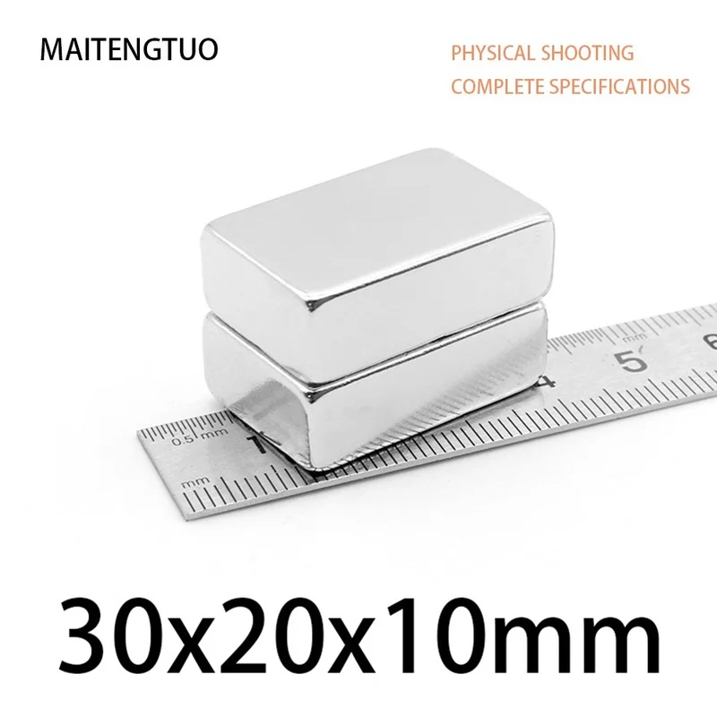 1/2/5/10PCS 30x20x10mm Quadrate Super Powerful Strong Magnetic Magnets 30*20*10 Block Permanent Neodymium Magnets 30x20x10