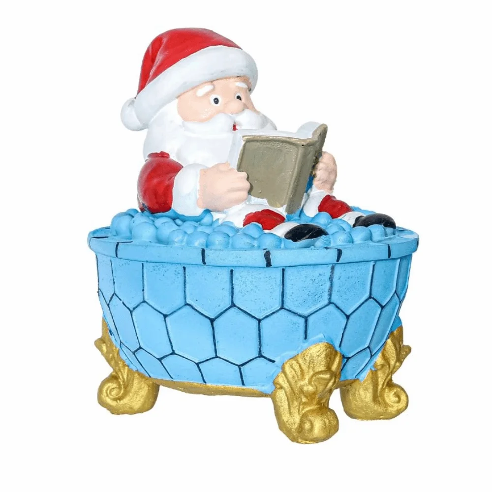 Resin Christmas Santa Bubble Bath Lamp Small Christmas Decorative Light Santa Night Light Party Decoration Handicrafts
