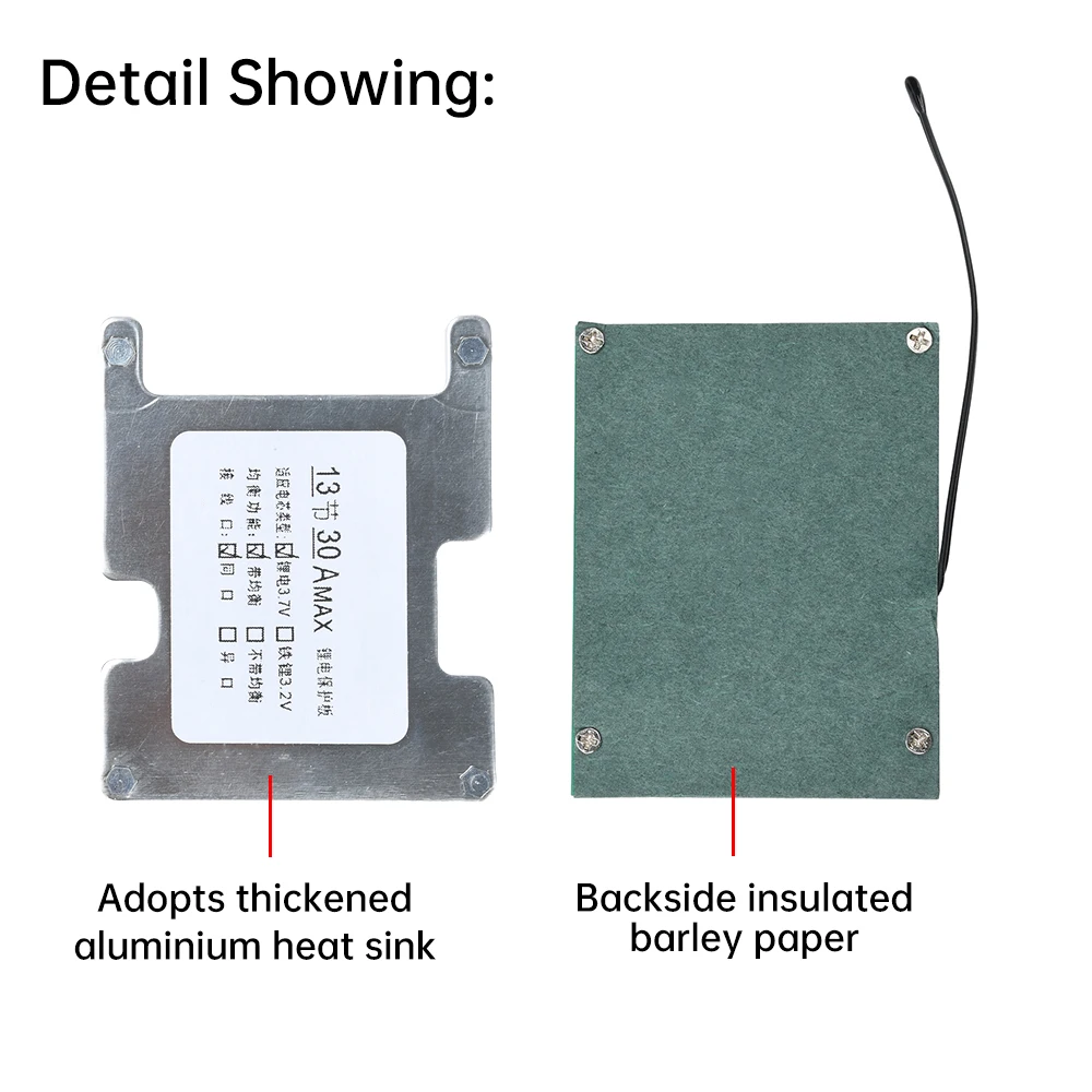 BMS 13S 48V 30A 18650 لوح حماية بطارية ليثيوم أيون نفس المنفذ مع معادلة حماية متعددة لسيارة تويست للدراجة الإلكترونية