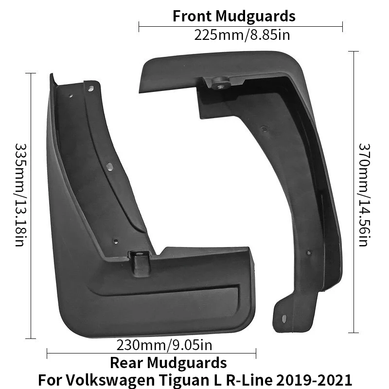 MudFlaps For VW Volkswagen Tiguan L R-Line 2019 2020 2021 Mud Flap Splash Guard Front Rear Fender Auto Mudguards Car Accessories