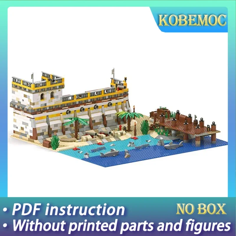 

Moc Building Blocks Street View Model Series Coastal Castle Technical Bricks DIY Assembly Famous Toys For Childr Holiday Gifts